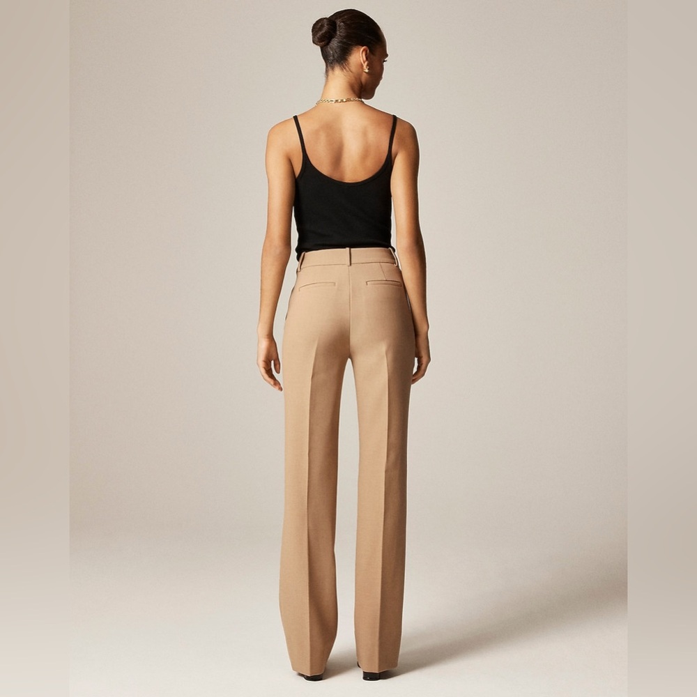 NWT J. Crew Carreman Natalia Pant in Four-Season Stretch Camel 4 - Picture 3 of 14